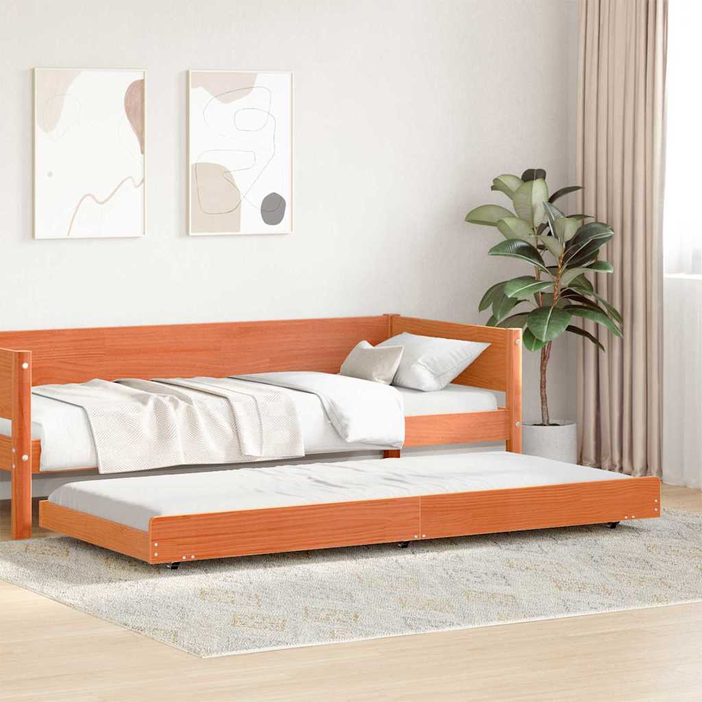 Bettgestell Braun 80 x 200 cm Massivholz Kiefer