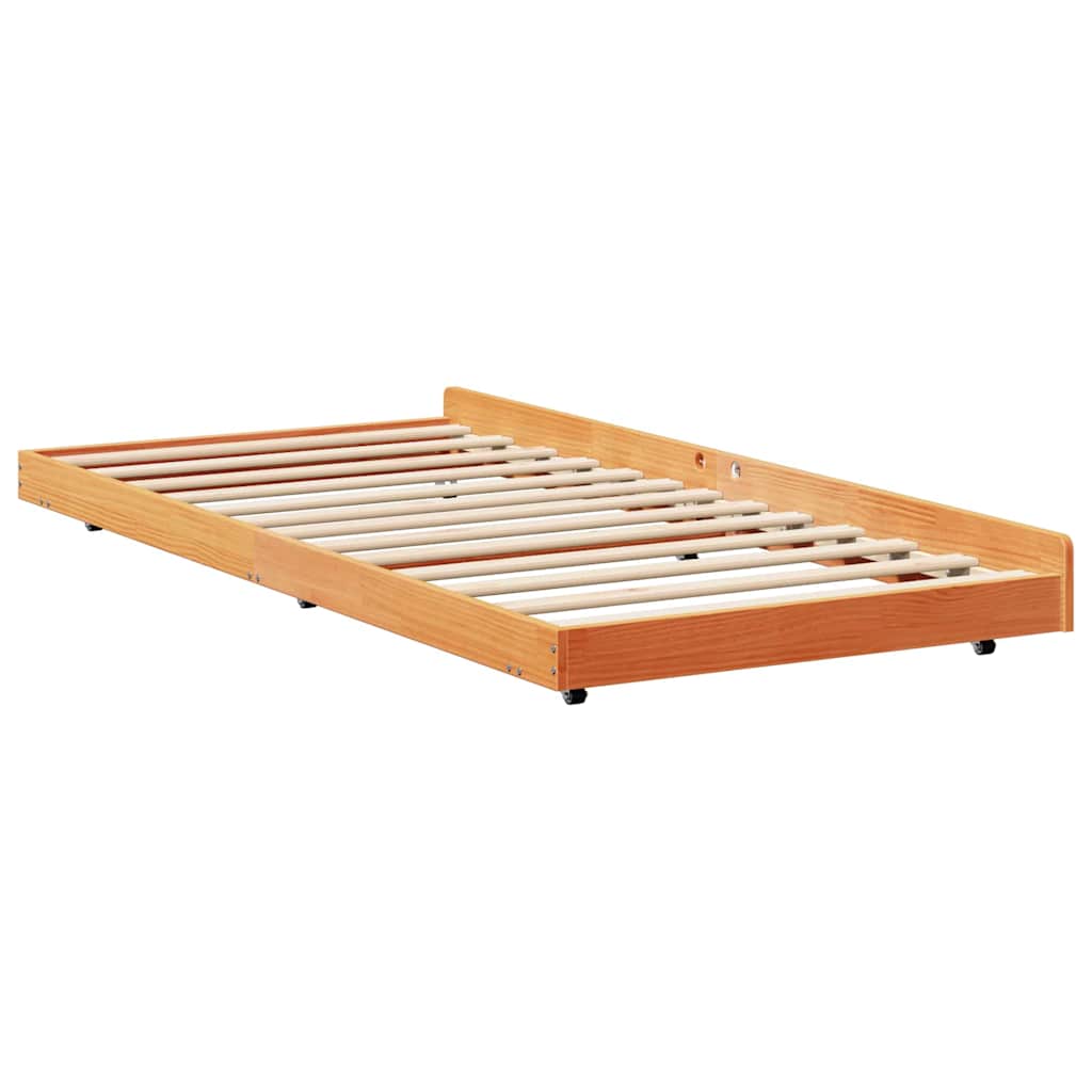 Bettgestell Braun 80 x 200 cm Massivholz Kiefer