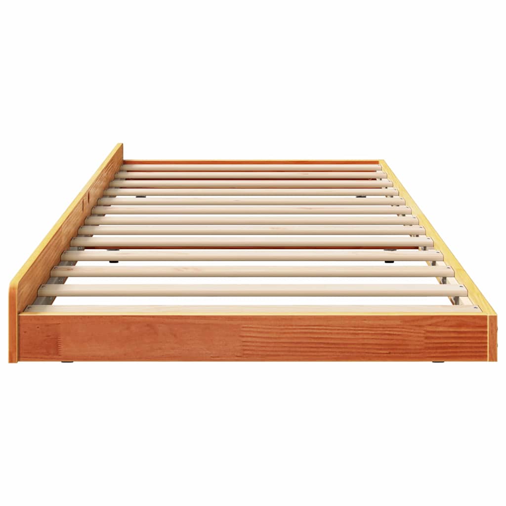Bettgestell Braun 80 x 200 cm Massivholz Kiefer