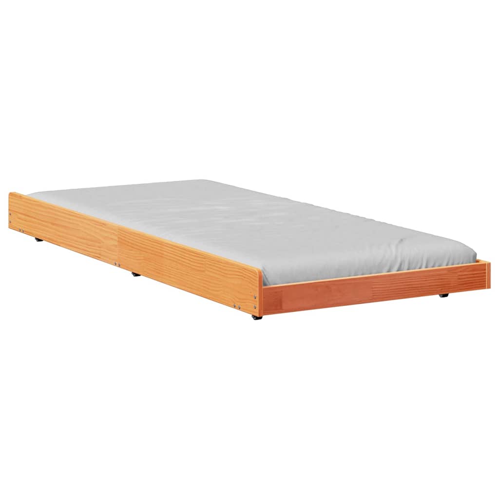 Bettgestell Braun 80 x 200 cm Massivholz Kiefer
