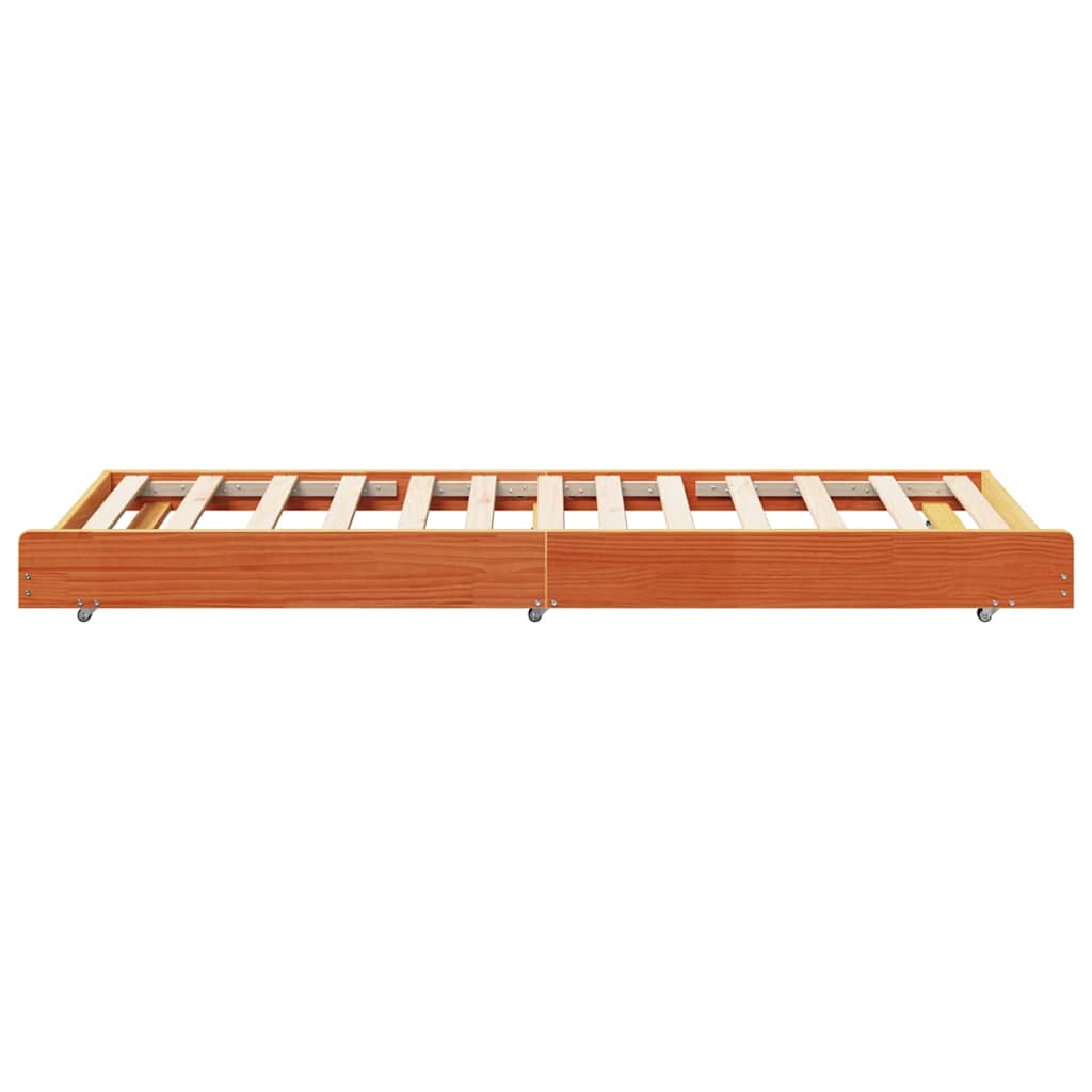 Bettgestell Braun 80 x 200 cm Massivholz Kiefer