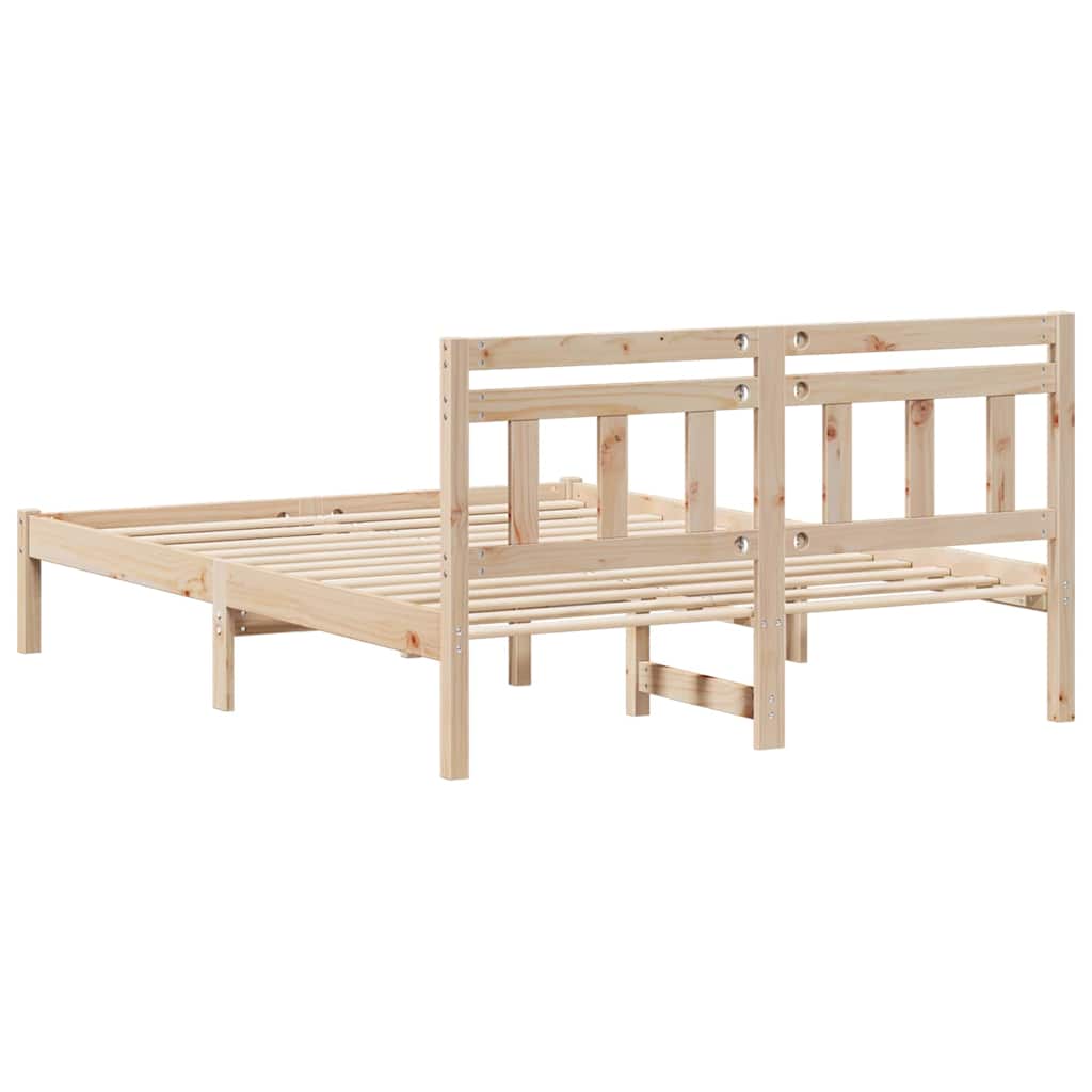 Bettgestell Braun Massivholz Kiefer
