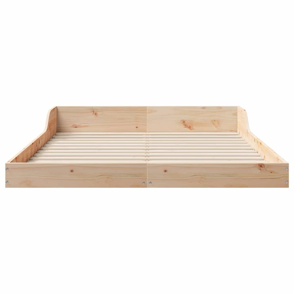 Bettgestell Braun 120 x 200 cm Massivholz Kiefer