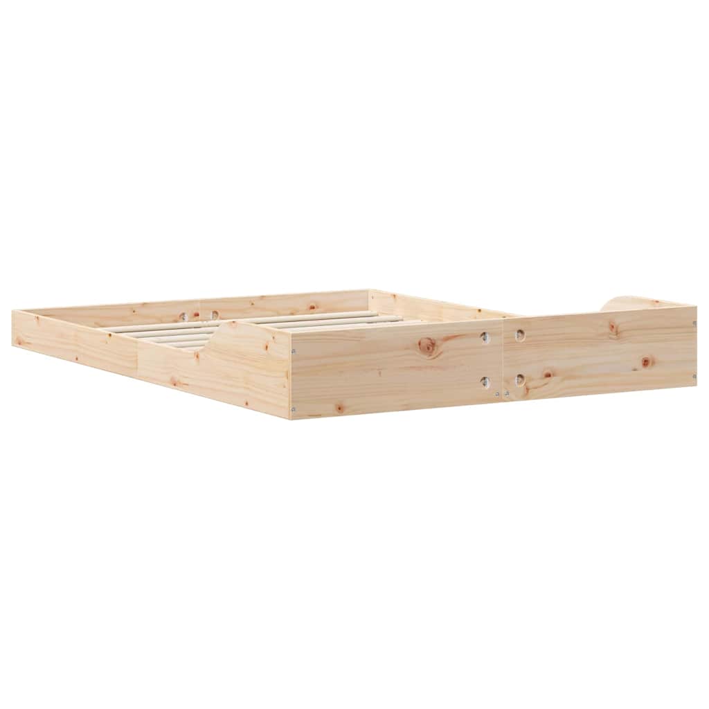Bettgestell Braun 120 x 190 cm Massivholz Kiefer