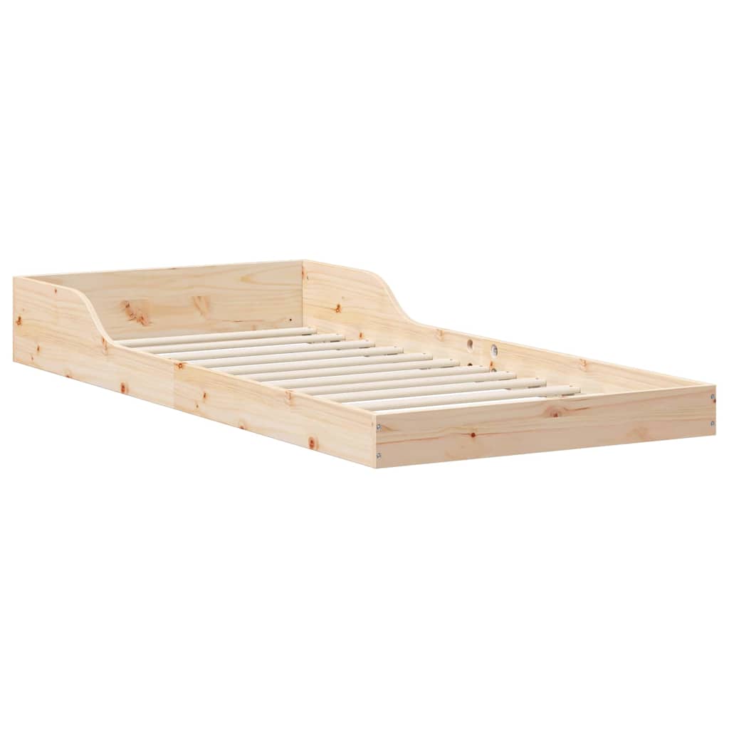 Bettgestell Braun 90 x 200 cm Massivholz Kiefer