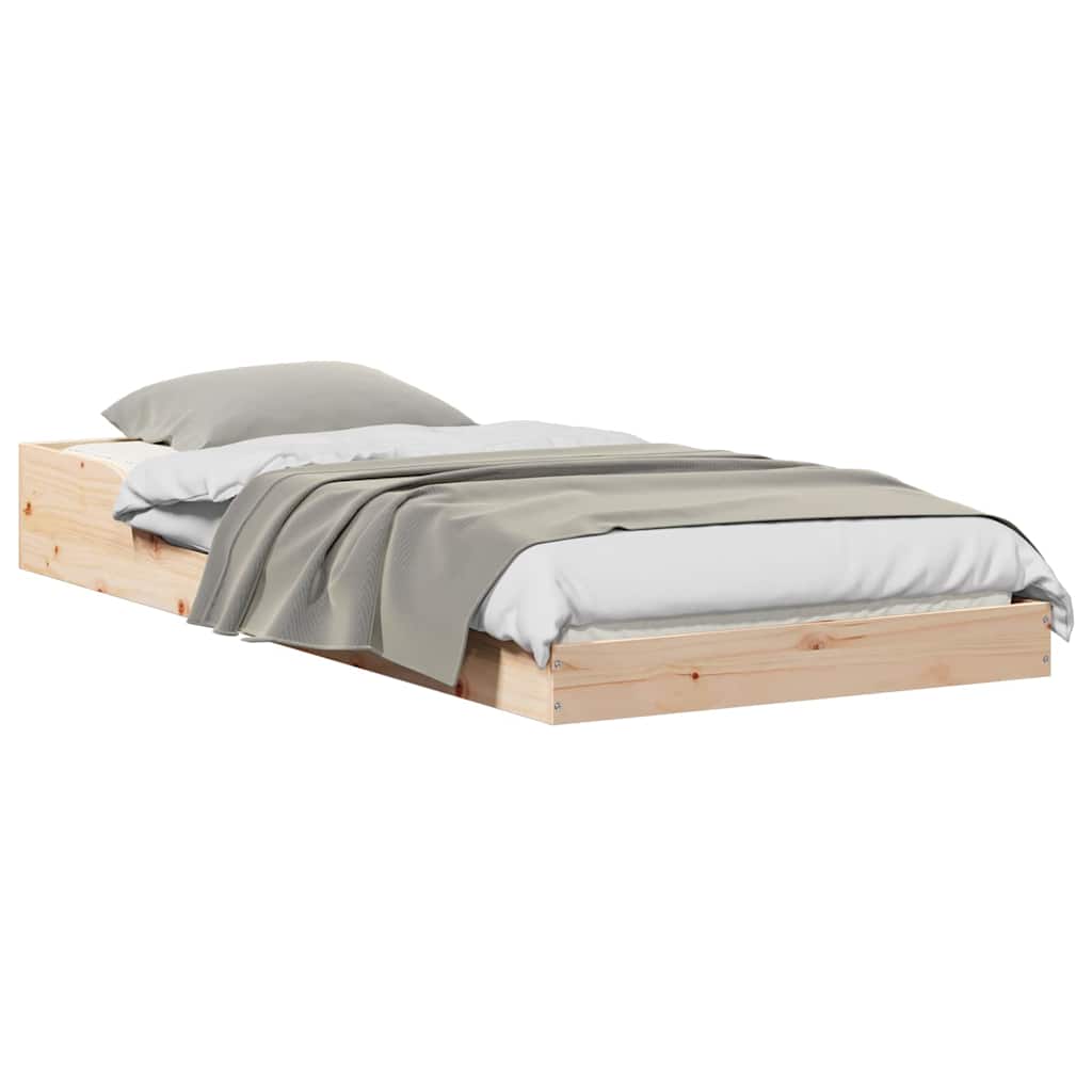 Bettgestell Braun 90 x 200 cm Massivholz Kiefer