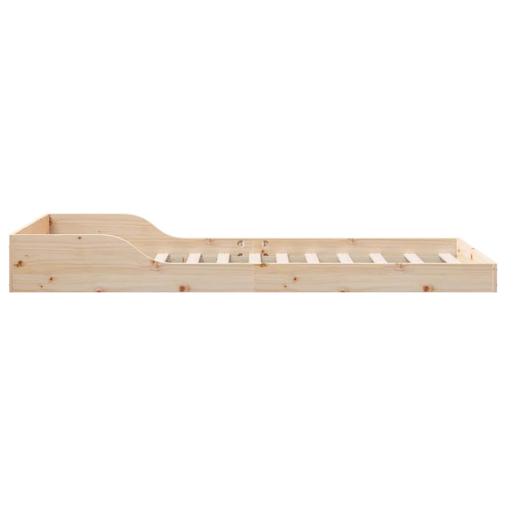 Bettgestell Braun 80 x 220 cm Massivholz Kiefer