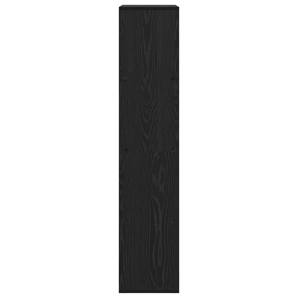 Bücherregal Schwarz Eichen-Optik 69,5 x 29 x 137,5 cm