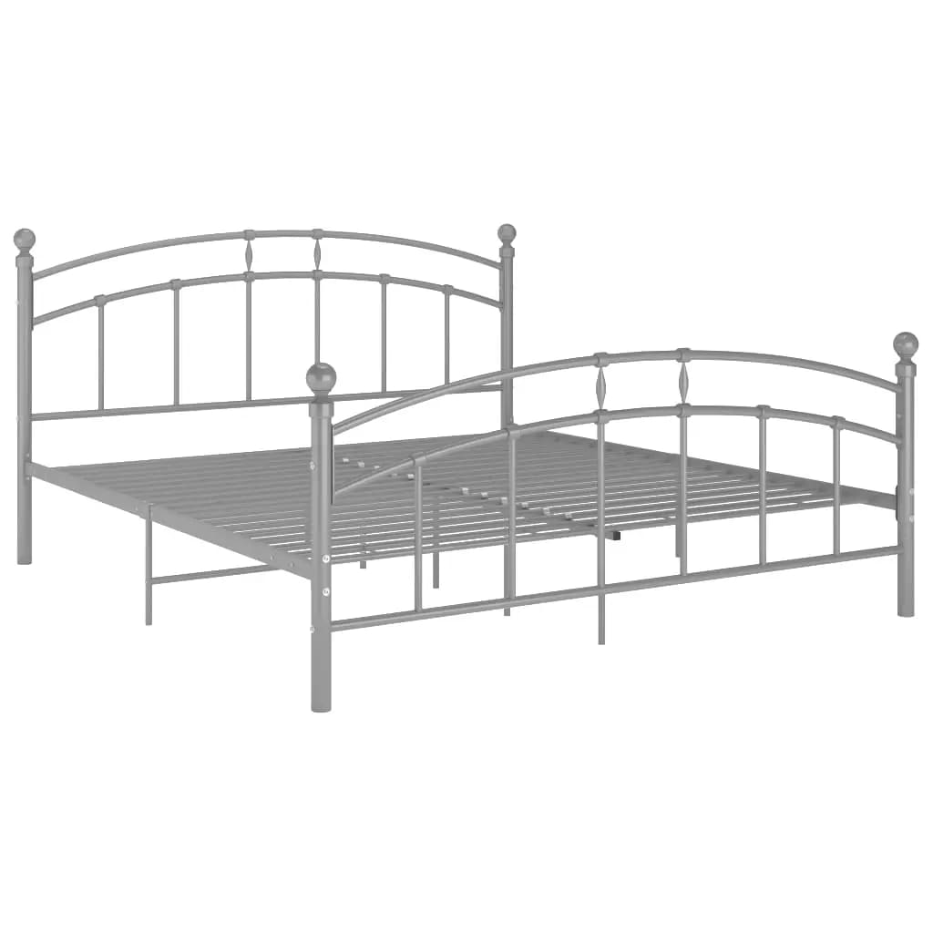 Bettgestell Grau Metall 200x200 cm