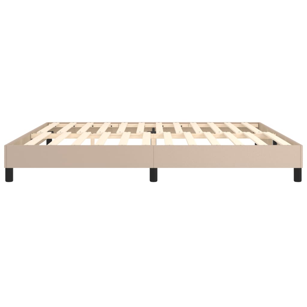 Bettgestell Cappuccino-Braun 200x200 cm Kunstleder