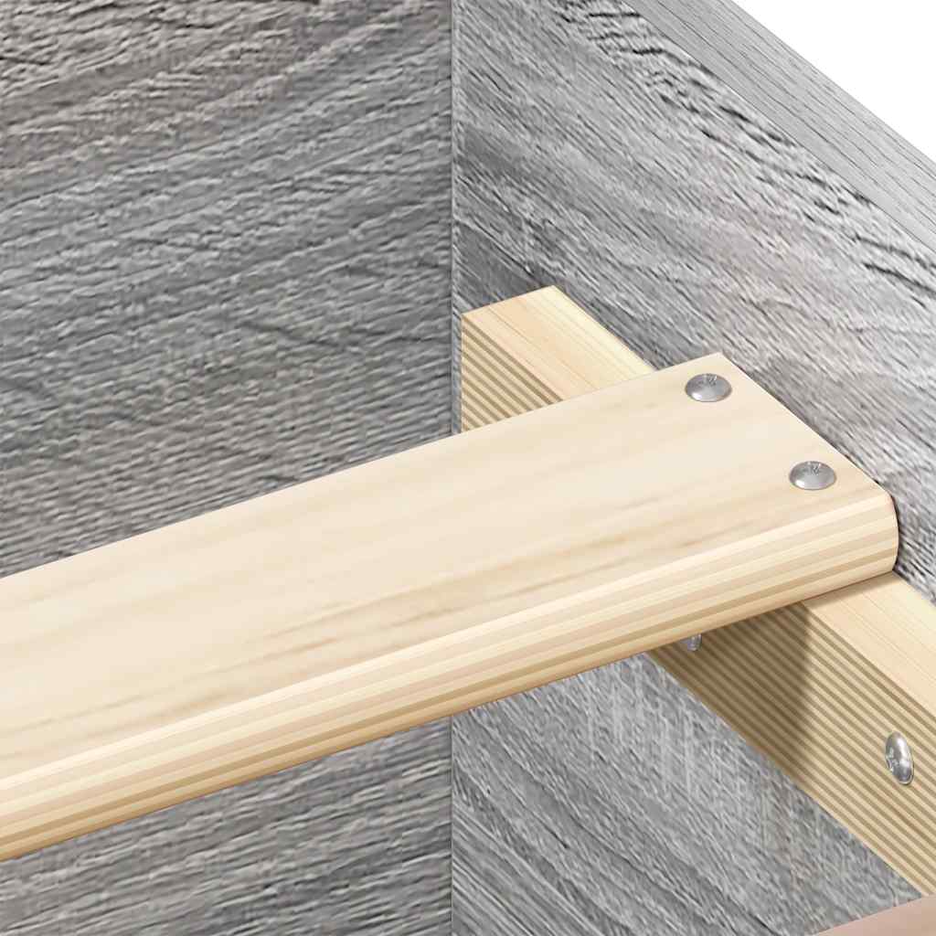 Bettgestell Grau Sonoma 90x200 cm Holzwerkstoff