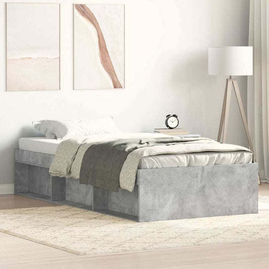Bettgestell Betongrau 90x200 cm