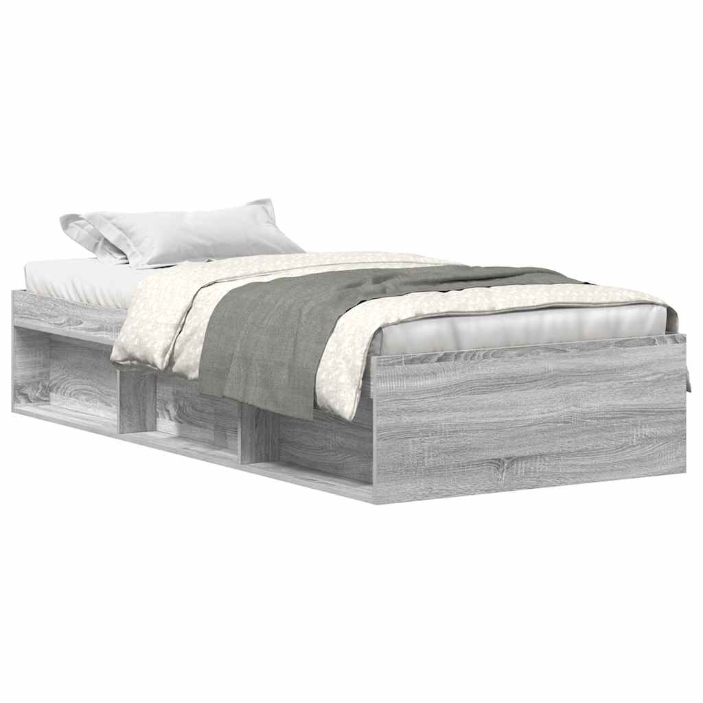 Bettgestell Grau Sonoma 90x200 cm