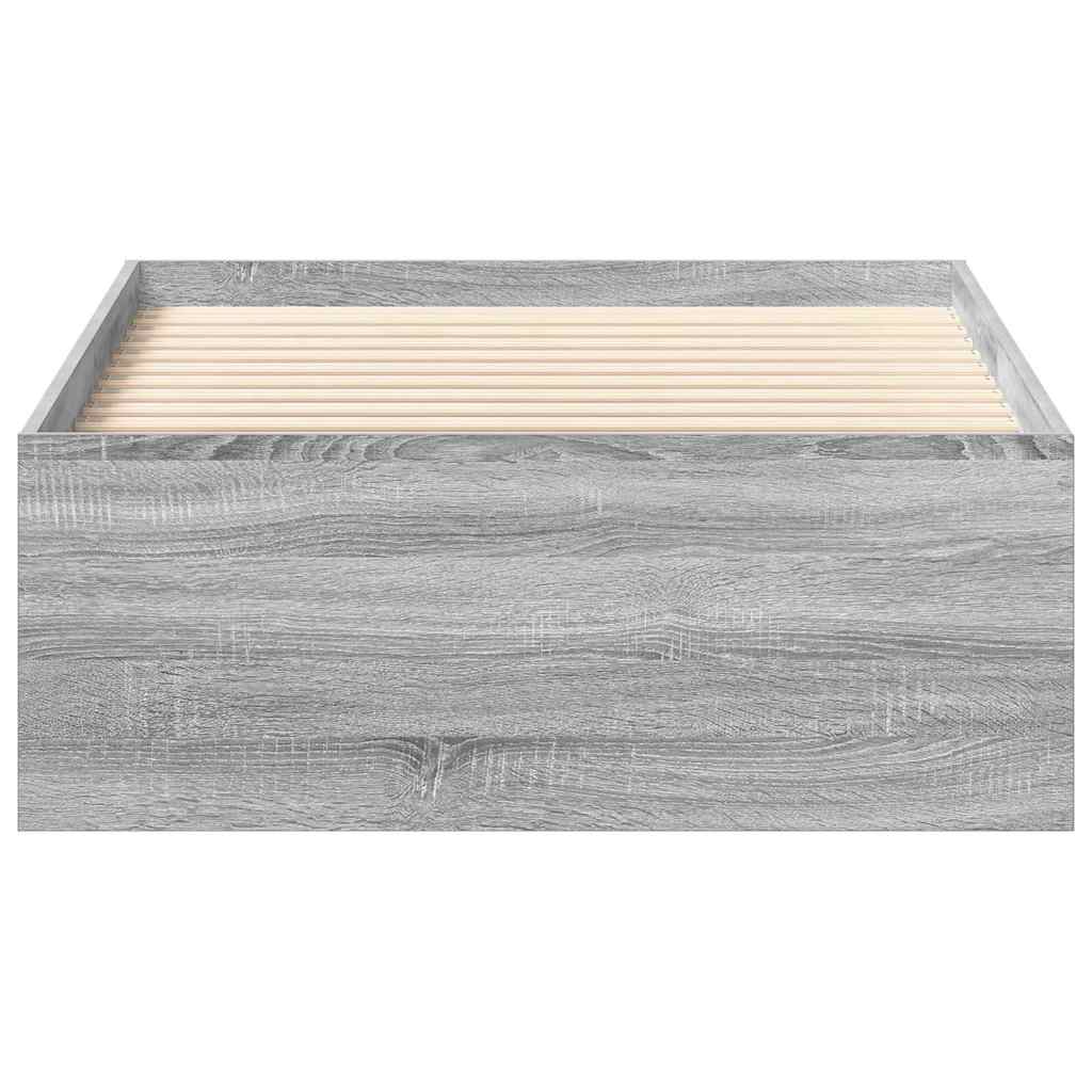 Bettgestell Grau Sonoma 90x200 cm