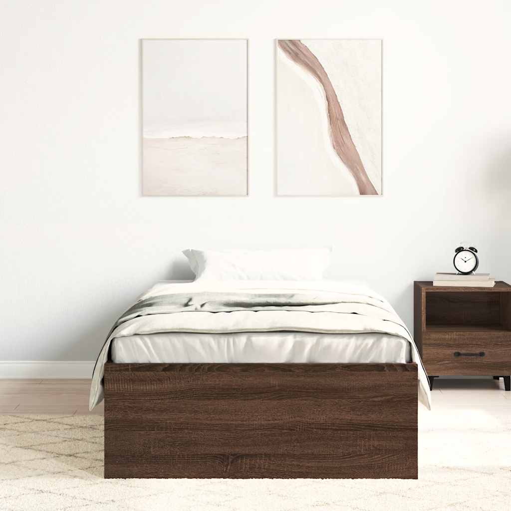Bettgestell Braun Eichen-Optik 90x200 cm