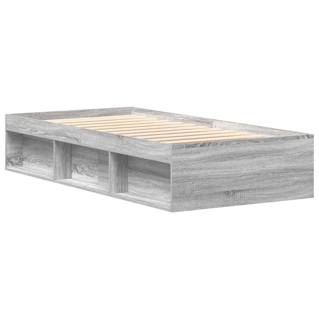 Bettgestell Grau Sonoma 90x190 cm
