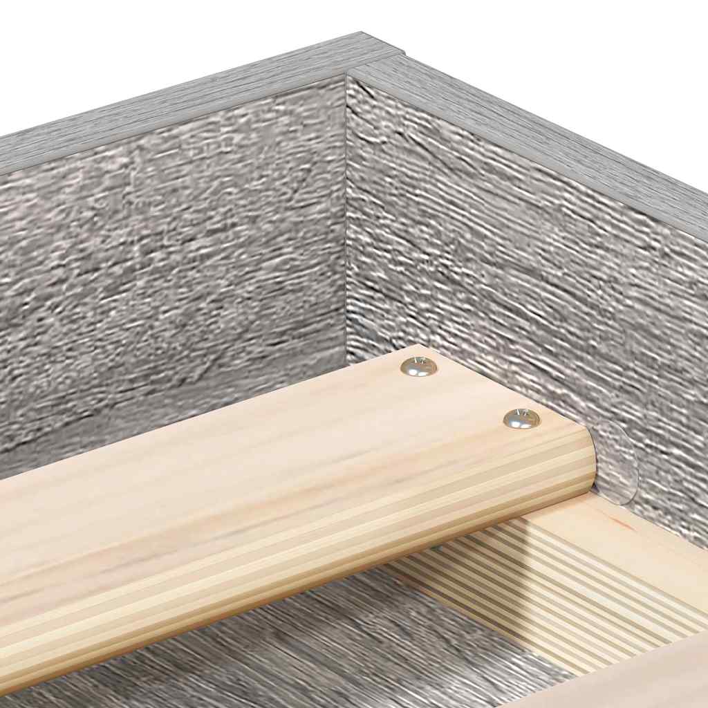 Bettgestell Grau Sonoma 90x190 cm
