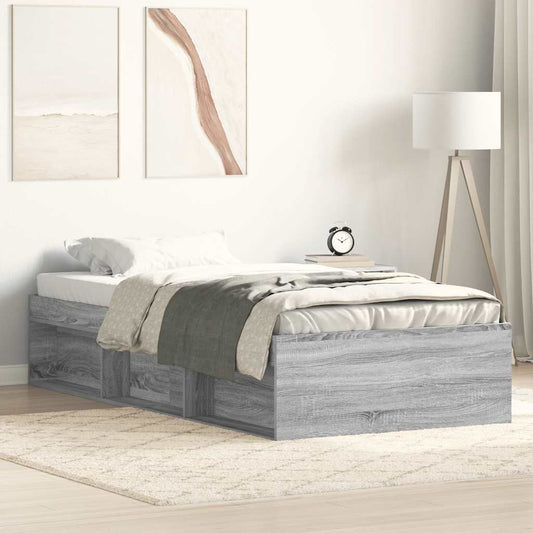 Bettgestell Grau Sonoma 90x190 cm
