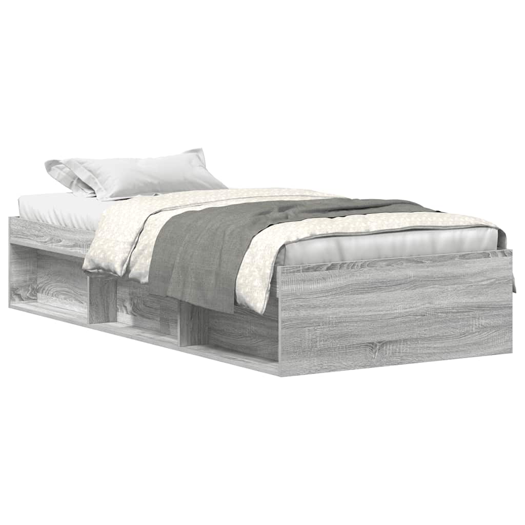 Bettgestell Grau Sonoma 75x190 cm