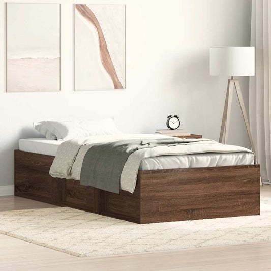 Bettgestell Braun Eichen-Optik 75 x 190 cm