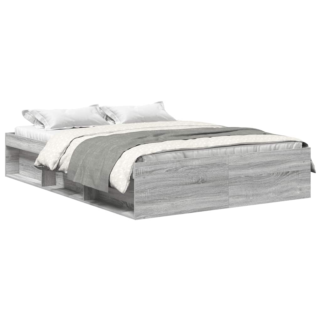 Bettgestell Grau Sonoma 150x200 cm