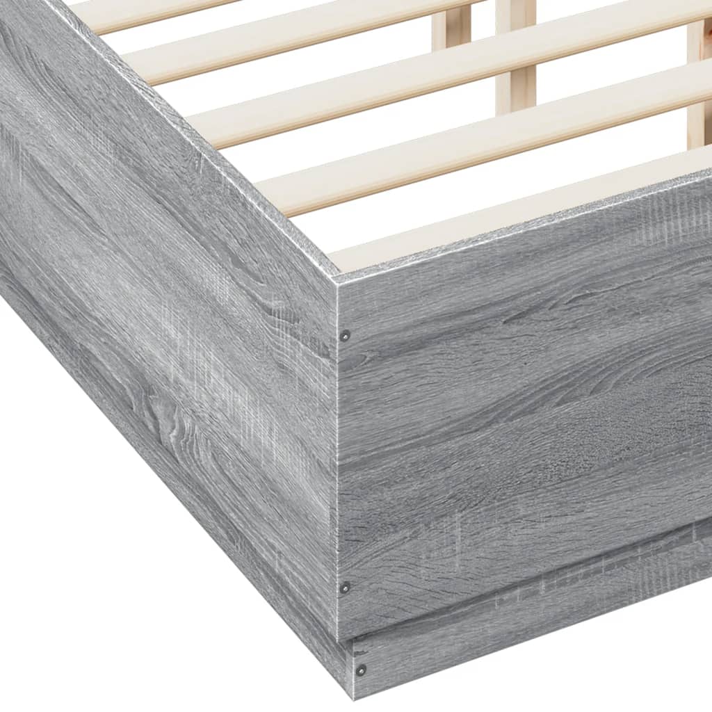 Bettgestell Grau Sonoma 140x190 cm Holzwerkstoff