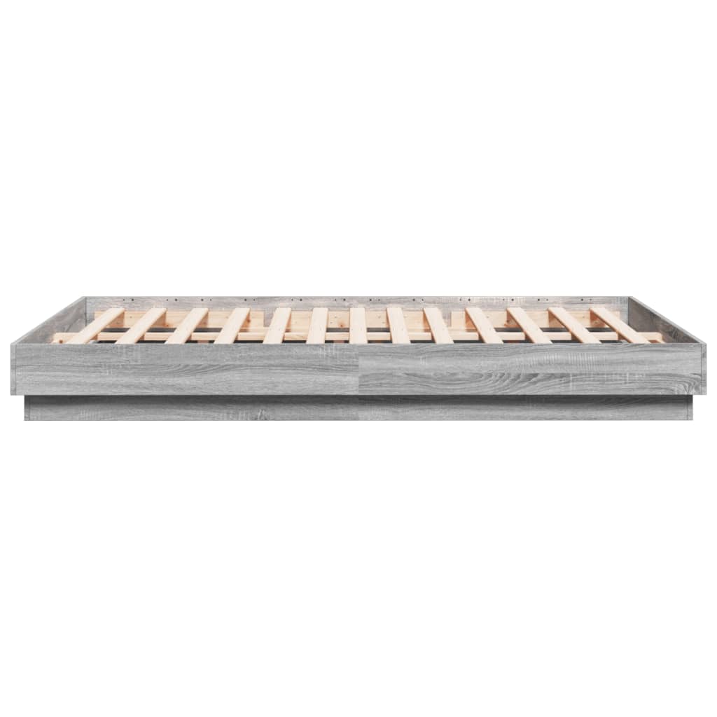 Bettgestell Grau Sonoma 160x200 cm Holzwerkstoff