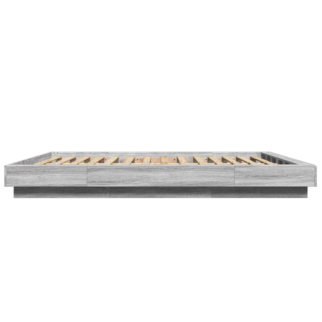 Bettgestell Grau Sonoma 150x200 cm Holzwerkstoff