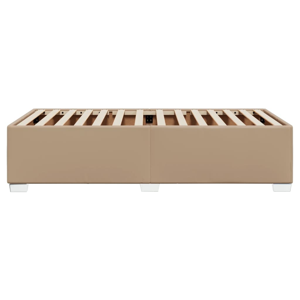 Bettgestell Cappuccino-Braun 90x190 cm Kunstleder