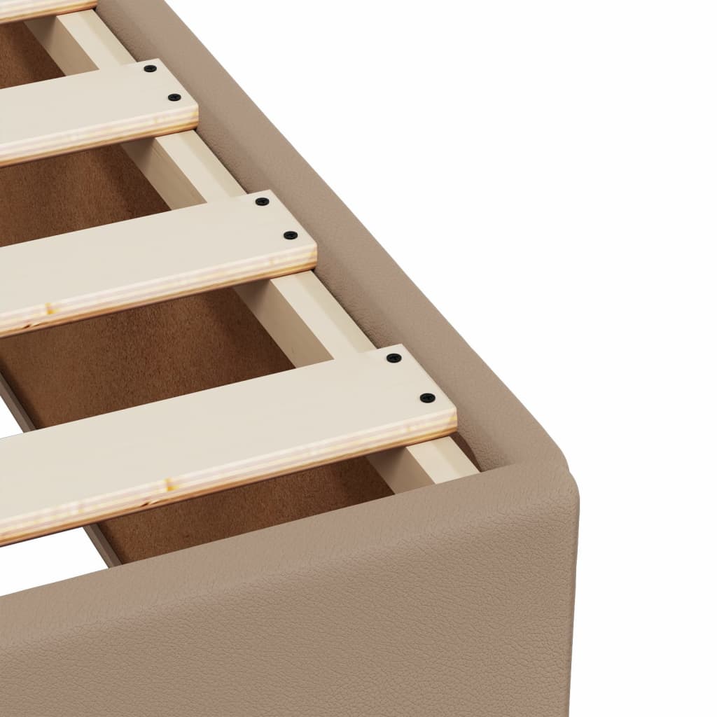Bettgestell Cappuccino-Braun 120x200 cm Kunstleder