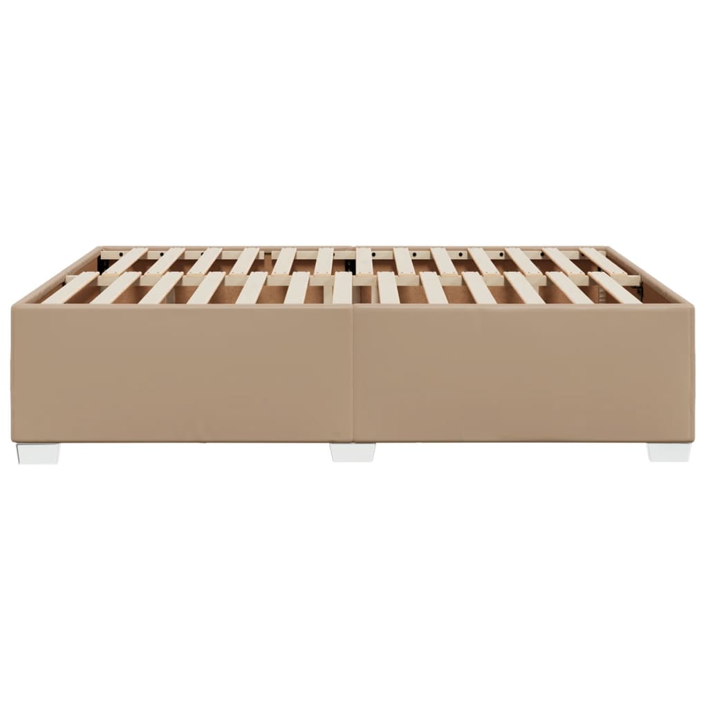 Bettgestell Cappuccino-Braun 140x190 cm Kunstleder