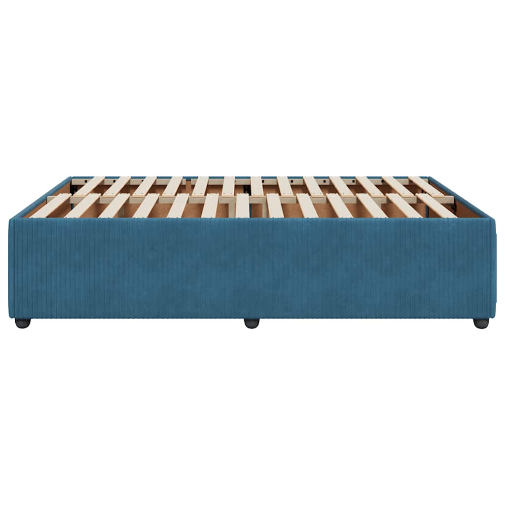 Bettgestell Blau 140x200 cm Samt