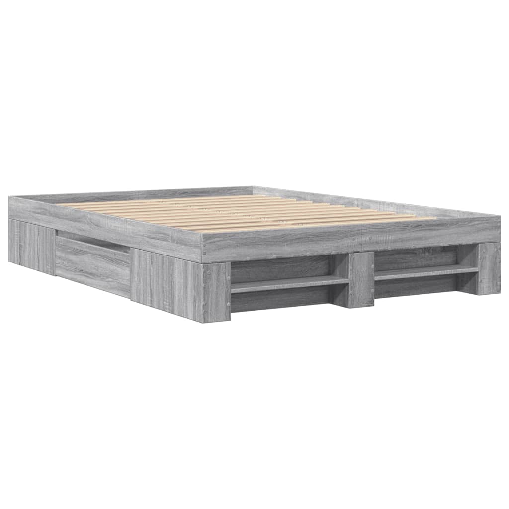 Bettgestell Grau Sonoma 140x190 cm Holzwerkstoff