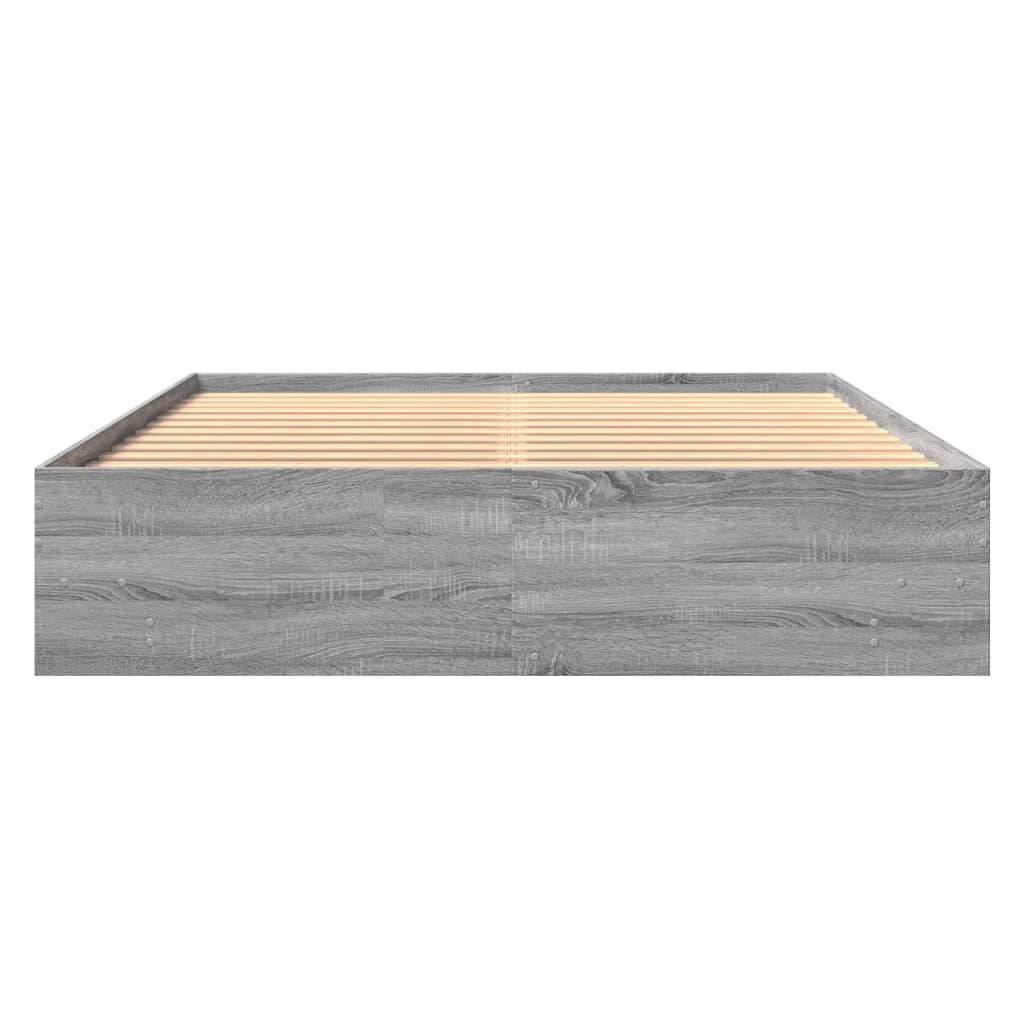 Bettgestell Grau Sonoma 150x200 cm Holzwerkstoff