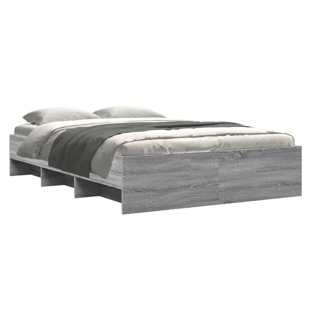Bettgestell Grau Sonoma 140x190 cm Holzwerkstoff