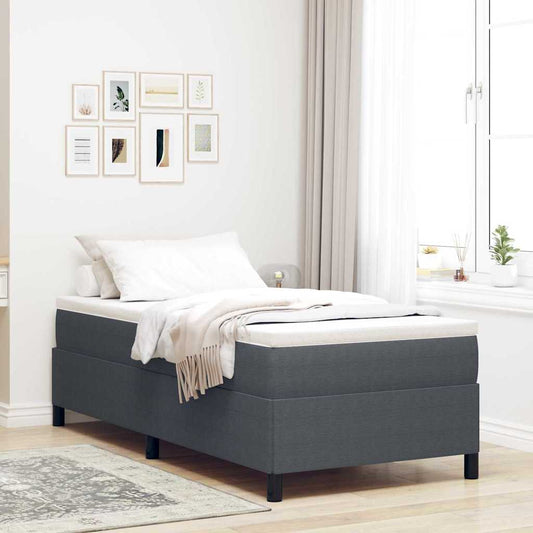 Bettgestell Dunkelgrau 80 x 200 cm Cordstoff