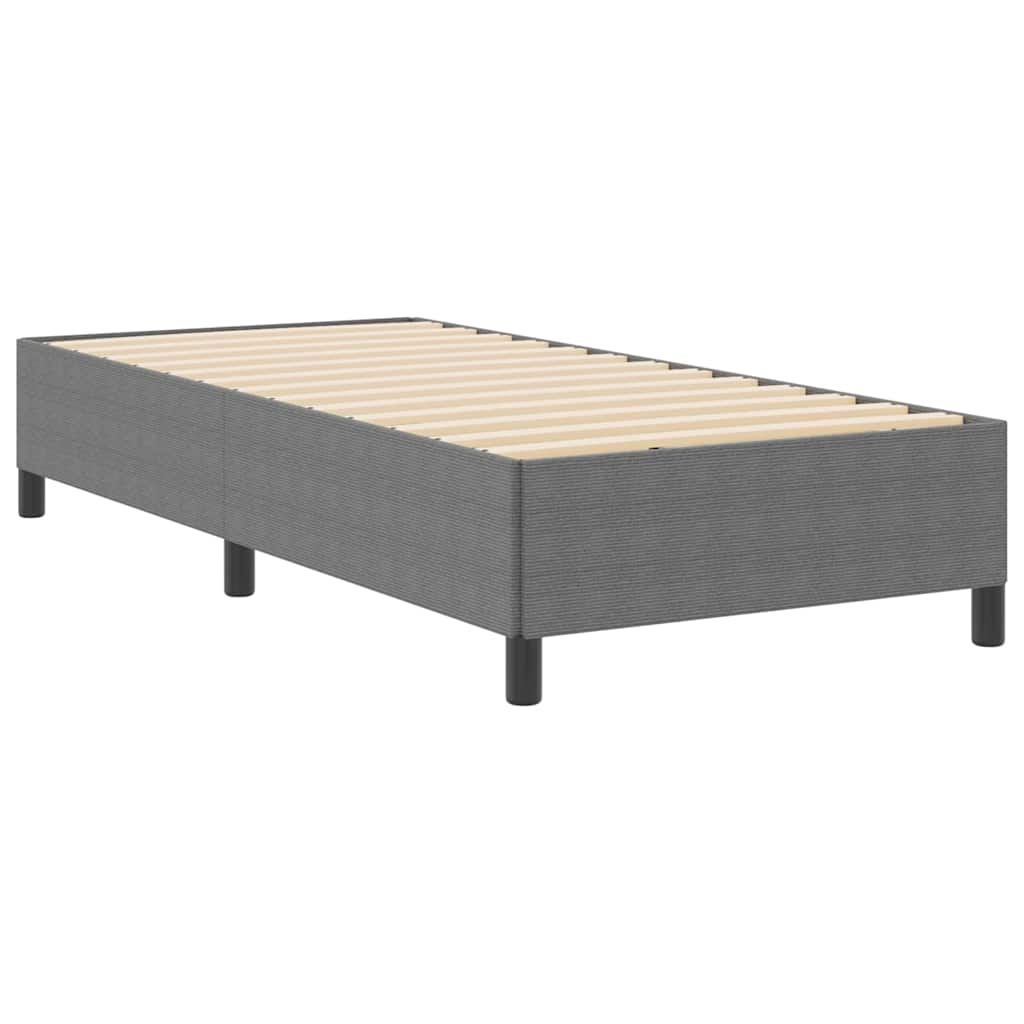 Bettgestell Hellgrau 90 x 200 cm Cordstoff