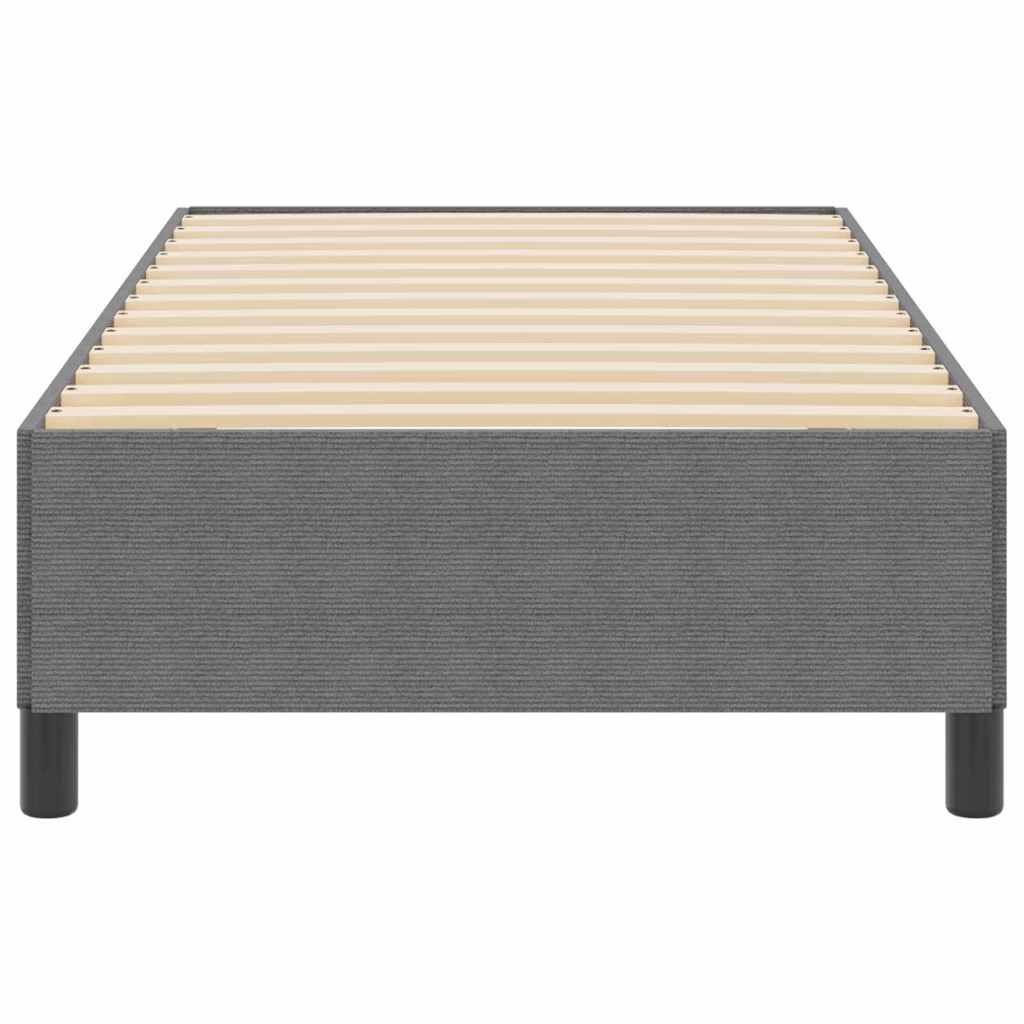 Bettgestell Hellgrau 90 x 200 cm Cordstoff