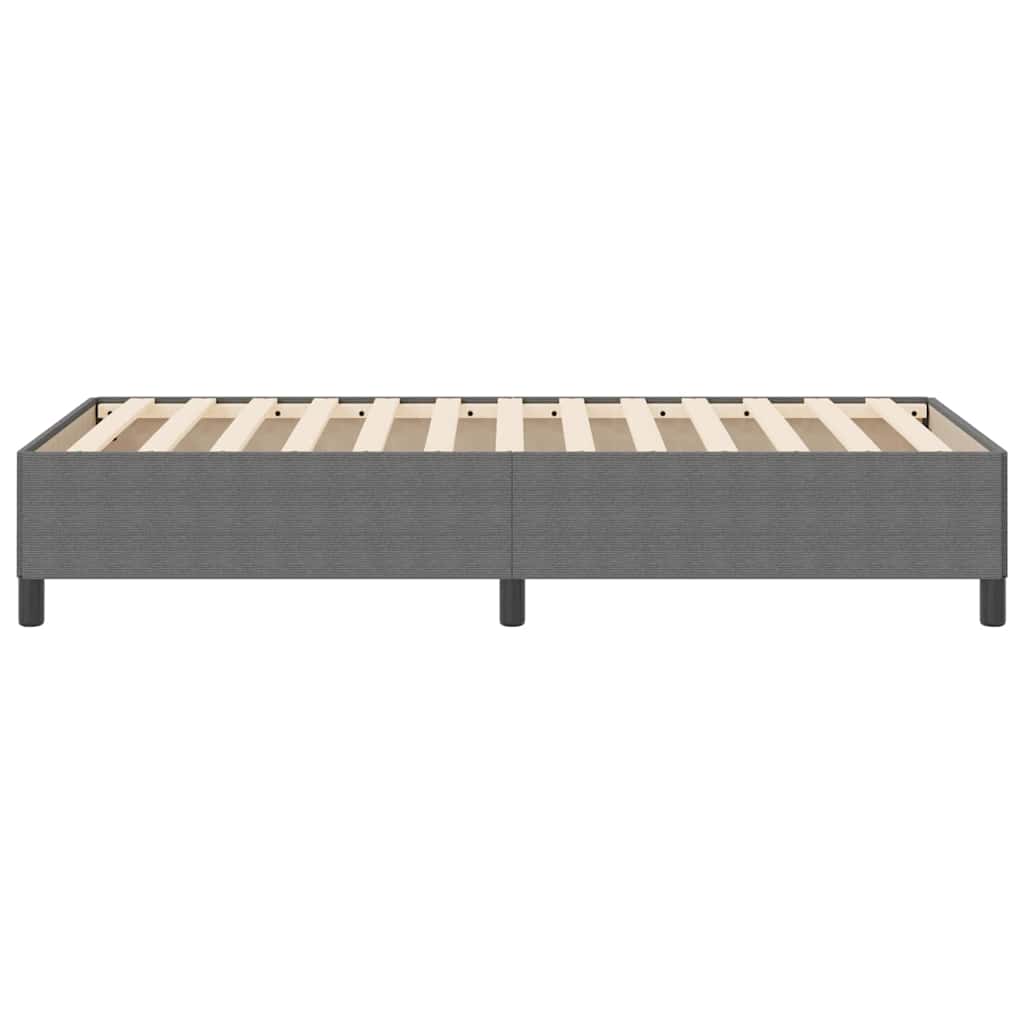 Bettgestell Hellgrau 90 x 200 cm Cordstoff