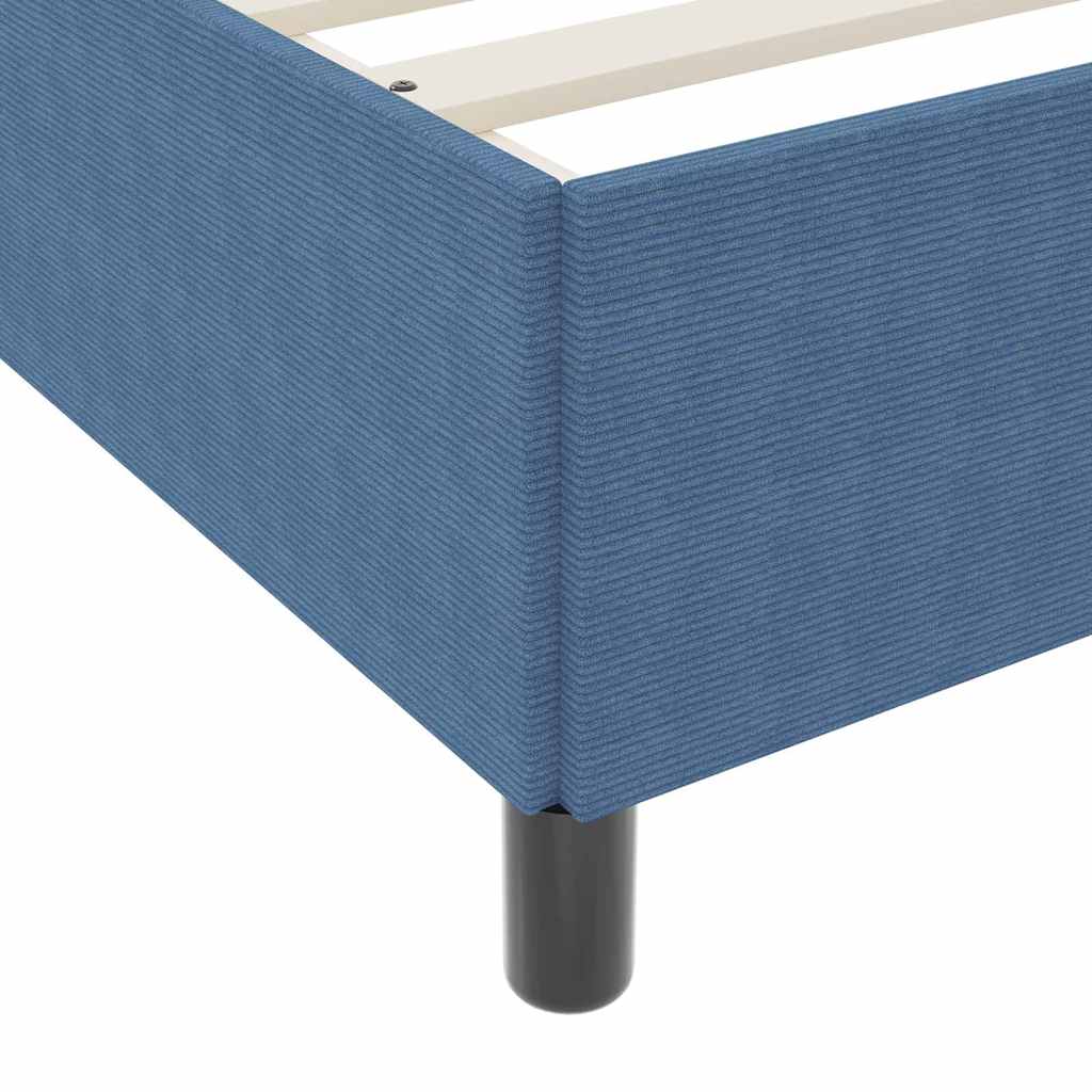 Bettgestell Blau 90 x 200 cm Cordstoff