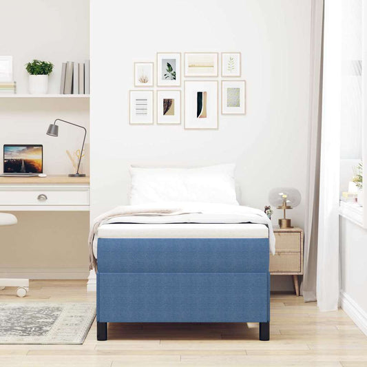 Bettgestell Blau 90 x 200 cm Cordstoff