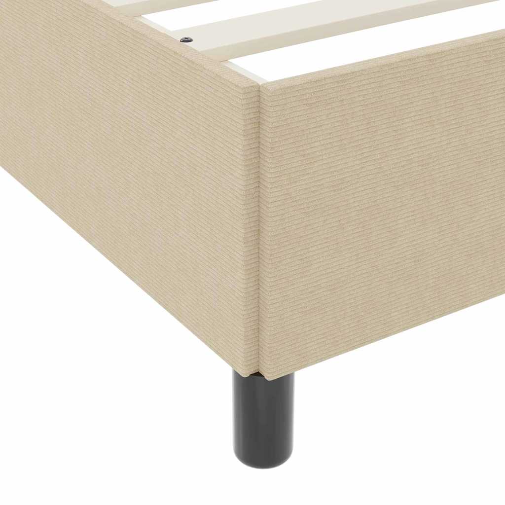 Bettgestell Grau-Grün 90 x 200 cm Cordstoff