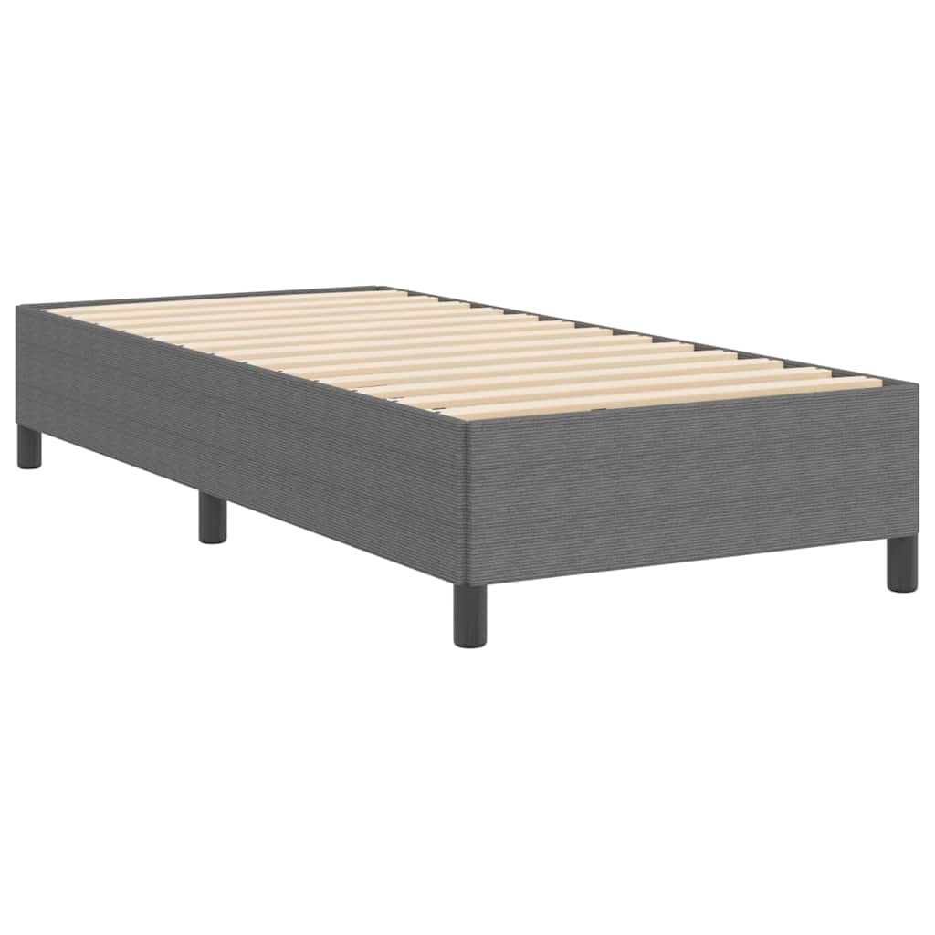 Bettgestell Hellgrau 100 x 200 cm Cordstoff