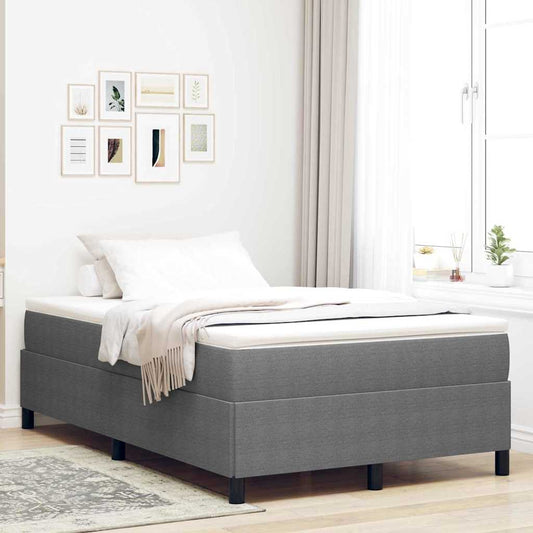 Bettgestell Hellgrau 120 x 190 cm Cordstoff