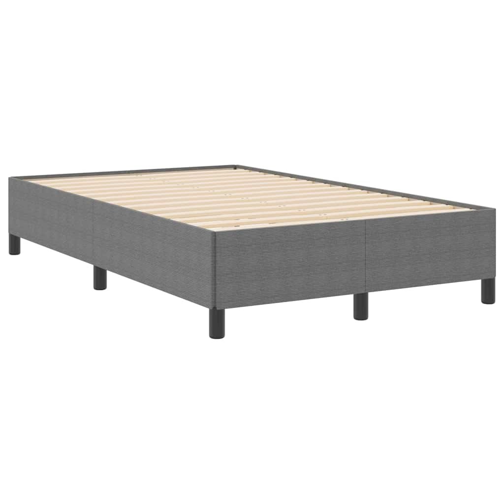 Bettgestell Hellgrau 120 x 190 cm Cordstoff