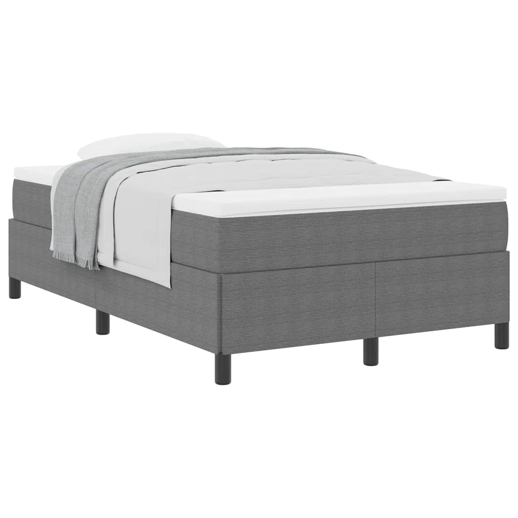 Bettgestell Hellgrau 120 x 190 cm Cordstoff