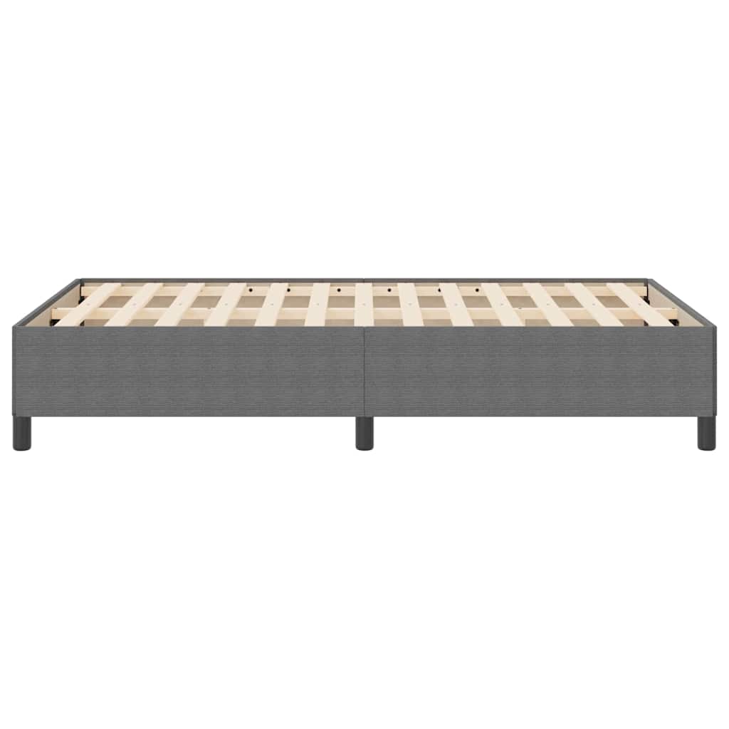 Bettgestell Hellgrau 120 x 190 cm Cordstoff