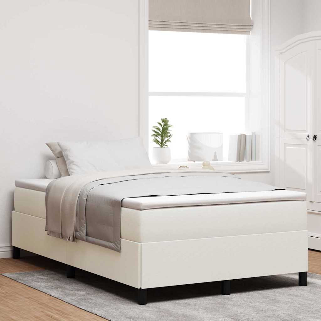 Bettgestell Creme 120 x 190 cm Cordstoff