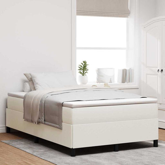 Bettgestell Creme 120 x 190 cm Cordstoff