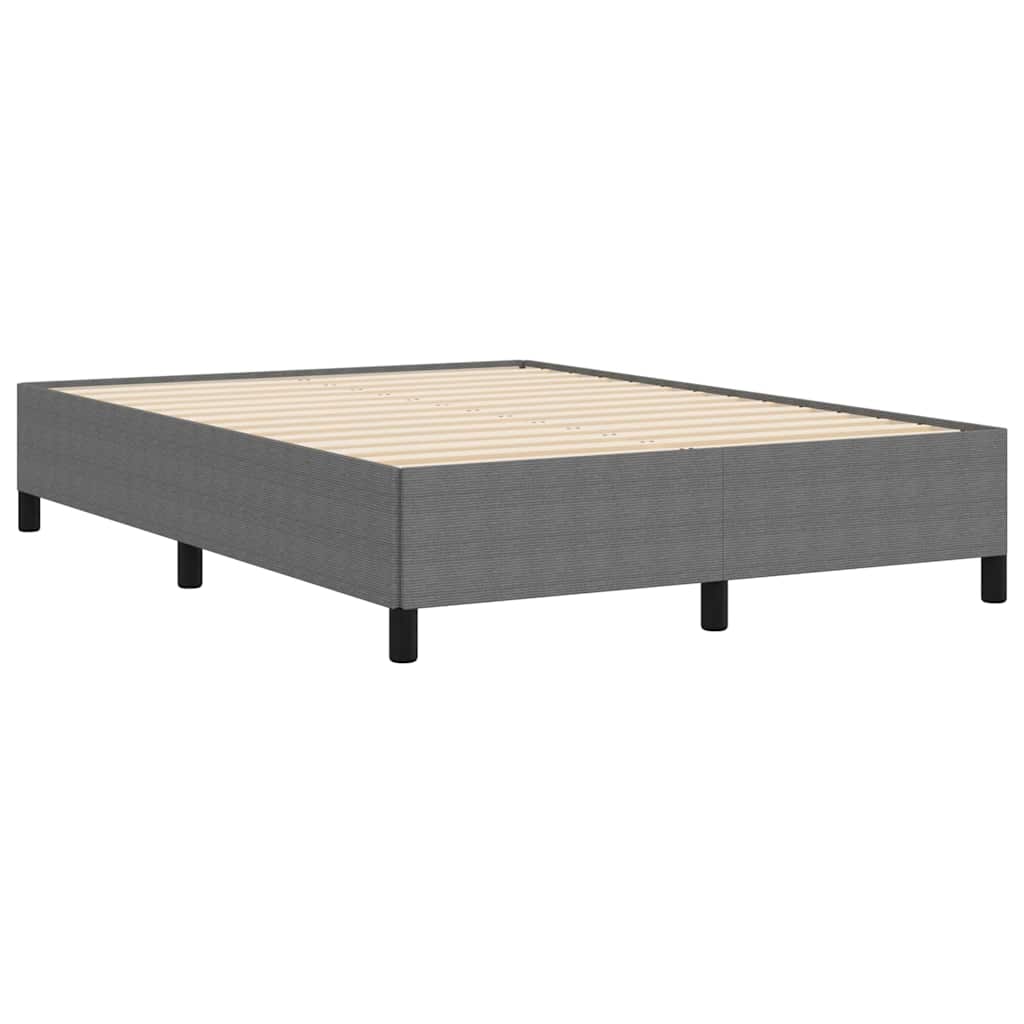 Bettgestell Hellgrau 140 x 190 cm Cordstoff